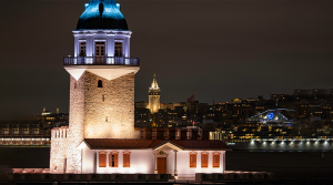 Beauty at Middle of the Sea Maiden Tower.